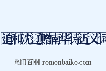 追和沈辽赠南华诗近义词是什么意思的图片